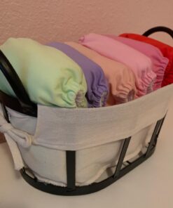 ALVABABY Baby Cloth Diapers 6 Pack with 12 Inserts Adjustable Washable and Reusable Pocket Diapers for Baby Girls 6BM88 Pure Color88 26 61N8dQP9QL