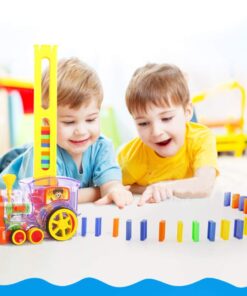 Domino Train, Domino Blocks Set, Building and Stacking Toy Blocks Domino Set for 3-7 Year Old Toys, Boys Girls Creative Gifts for Kids 15 61N8qa4IQsL