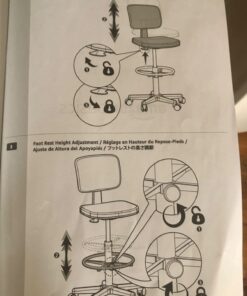 Amazon Basics Mid-back Mesh Office Drafting Chair Stool with Adjustable Footrest, Black No Arms 61 61N9KKcMT2L
