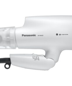Panasonic nanoe Salon Hair Dryer with Oscillating Quick Dry Nozzle, Folding Hair Dryer for Travel and Home, 3 Airflow Settings for Easy Styling and Healthy Hair - EH-NA2C-W (White) Compact Hair Dryer w/ 1 attachment 33 61N9kbhhS2L
