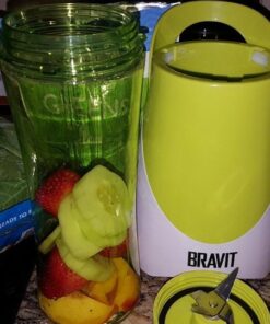 Bravit Personal Sports Blender Smoothie Maker and Shake Maker with Travel Lid. Great little smoothie maker 18oz 7 61NBXoGymDL