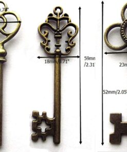 Aokbean Mixed Set of 30 Large Skeleton Keys in Antique Bronze - Set of 30 Keys 23 61NCu3rzWuL