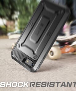 SUPCASE Unicorn Beetle Pro Series Case Designed for iPhone 7 / 8 / iPhone SE 2 (2020) / iPhone SE 3 (2022), Full-body Rugged Holster Case with Built-in Screen Protector (Black) Black/Black 21 61NDPJ1YgjL