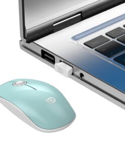 FD Wireless Mouse, V8 2.4G Optical Silent Cordless Mouse with USB Receiver and Manual, Slim Portable Travel Computer Mice for Laptop Desktop PC MacBook Chromebook, Mint Green 26 61NDnozUeWL