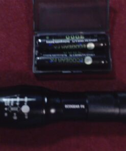 EcoGear FX Complete LED Tactical Flashlight Kit TK120 Flashlight with Rechargeable Battery: High Lumens with 5 Light Modes, Water Resistant, Adjustable Focus Zoom 75 61NDpCKUS2L