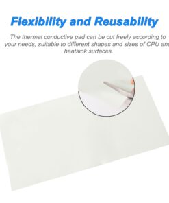 uxcell 1 Pack Thermal Pad, 400 x 205 x 0.5mm Highly Efficient CPU Thermal Conductive Pad, Heat Dissipation Silicone Thermal Pad for Laptop Heatsink CPU GPU SSD IC LED Cooler 15 61NEEUbh9WL