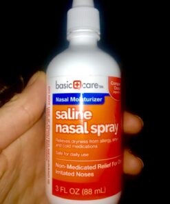 Amazon Basic Care Premium Saline Nasal Moisturizing Spray, Instantly Soothing Nasal Mist Nose Spray, Non-Medicated Relief, 3 Fluid Ounces, Pack of 2 3 Fl Oz (Pack of 2) 20 61NEr0CcAmL