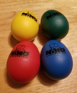 Nino Percussion Plastic Egg Shaker Set, 4 Pieces - For Classroom Music or Playing at Home, 2-YEAR WARRANTY (NINOSET540-2),Aubergine, Grass Green, Orange, Sky Blue Egg Shakers 4-Piece Aubergine, Grass Green, Orange, Sky Blue 13 61NF45ucgsL