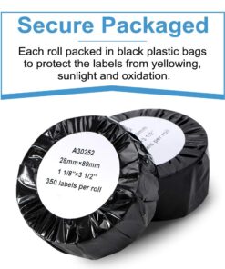 COLORWING 12 Rolls 1-1/8" x 3-1/2" Barcode Label Compatible Dymo 30252 Address Labels, 28mm x 89mm, Work with Dymo LabelWriter 450, 450 Turbo, 4XL, 400 Printers(4200 Labels) 15 61NFI3UH6L 1
