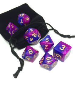 New 5 x 7-Die Series Polyhedral Dice Set - 5 Colors Dungeons and Dragons DND RPG MTG Table Games Dice with 5 Free Pouches by Flyesto 15 61NFpY4ObL
