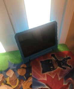 Fintie Case for iPad 6th Generation 2018 / iPad 5th Generation 2017 / iPad Air 2 / iPad Air (9.7 Inch) - Kiddie Series Light Weight Shock Proof Convertible Handle Stand Cover Kids Friendly, Blue 22 61NG6lrZ6PL