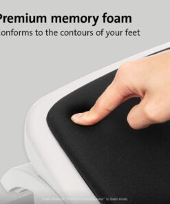 Kensington Comfort Memory Foam Adjustable Footrest (K56144USF), Smartfit, White/Black 29 61NHHSExjnL