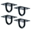 Alise Black Ceiling Hook Pad Eye Plate Top Hooks Hanging Marine Hardware for Yoga Hammock Swing Suspension Boat Sandbag Plant Basket,Stainless Steel Wall/Ceiling Mount,4Pcs DD008B-4P 9 61NHsG4IbaL