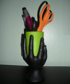 ARAD Hand Cup Pen/Pencil Holder (Black/Green) Black/Green 3 61NJoj hwlL
