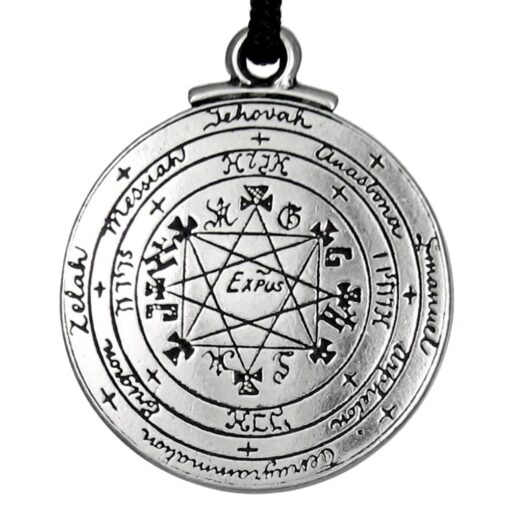 Pewter Pentacle of Solomon Pendant - 1.25 Inch Diameter