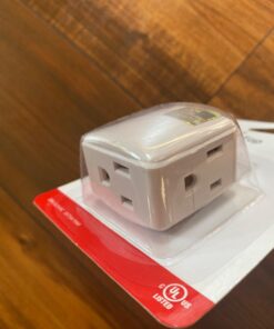GE 3-Outlet Extender, Grounded Wall Tap, Adapter Spaced, 3-Prong, Multiple Plug, Power Splitter, Cruise Essentials, Use for Home Office School Dorm, UL Listed, White, 58368 1 Pack 3 Outlet | 3-Prong Cube 58 61NL8TImcPL