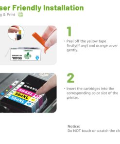 GREENSKY 564XL Compatible Ink Cartridge Replacement for HP 564XL 564 XL Ink Cartridge for HP Photosmart 7510 7520 6510 6520 5514 5520 Plus Premium C309A DeskJet 3520 3522 4620 Printer (5 Pack) 12 61NLSeUR9L