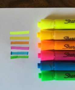 Sharpie Accent Tank-Style Highlighters, 6 Colored Highlighters (25076) 16 61NN77YelML