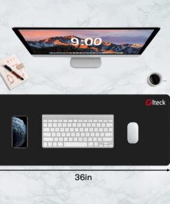 XXL Large Mouse Pad, GLTECK Extended Mousepad, 36"x12" Non-Slip Rubber Big Mouse Pad XXL Large Mouse Pad, Stitched Edges with Carrying Bag XXL Black Edge XX-Large 22 61NOG9Jk EL