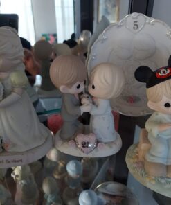 Precious Moments, Our Love Still Sparkles In Your Eyes, 25th Anniversary, Bisque Porcelain Figurine, 115911, Silver, Medium 13 61NP1zSaRyL