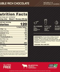 Optimum Nutrition Gold Standard 100% Whey Protein Powder, Double Rich Chocolate, 2 Pound (Packaging May Vary) 2 Pound (Pack of 1) 26 61NPQSN1lAL