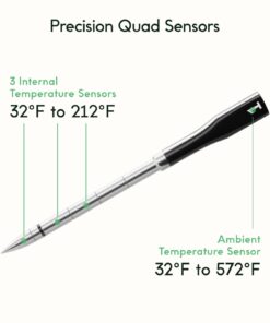 CHEF iQ Smart Wireless Meat Thermometer with 2 Ultra-Thin Probes, Unlimited Range Bluetooth Meat Thermometer, Digital Food Thermometer for Remote Monitoring of BBQ Grill, Oven Hub + 2 Probes (2023) 47 61NQK3giaVL 1