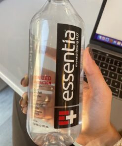Essentia Bottled Water LLC, Ionized Alkaline Water; 99.9% Pure, Infused with Electrolytes, 9.5 pH or Higher a Clean, Smooth Taste, 20 Fl Oz (Pack of 24) 24 61NSAG7TBBL