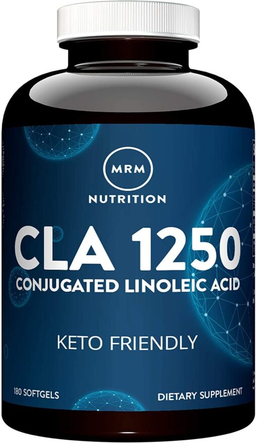 MRM Nutrition CLA 1250 | Keto Friendly | 80% CLA High Potency | 1000mg CLA per Capsule | Healthy fats | Gluten-Free | 30 Servings 180 Count (Pack of 1)