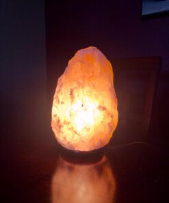 Windsor Seasons Hand Crafted Natural Large 9-Inch Crystal Himalayan Salt Lamp with Neem Wood Base, 6-Feet Cord, Dimmer Switch and Bulb 43 61NWktcj3tL