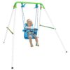 Sportspower My First Toddler Swing - Heavy-Duty Baby Indoor/Outdoor Swing Set with Safety Harness, Blue, 52"L x 55"W x 47"H 29 61NWuYsh33L