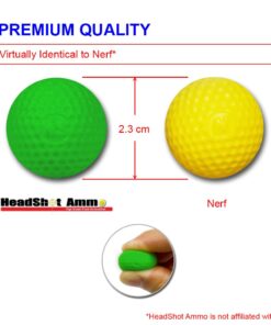 Alternative view of HeadShot Ammo Foam Balls for Toy Gun Refill Pack of Bullets Compatible with Nerf Rival Guns 110 Green