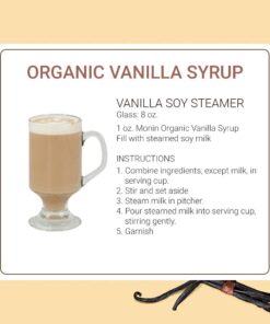 Monin - Organic Vanilla Syrup, Naturally Smooth Sweetness, Great for Coffee, Shakes, and Cocktails, Gluten-Free, Non-GMO (750 ml) 21 61Nc99ptF0L
