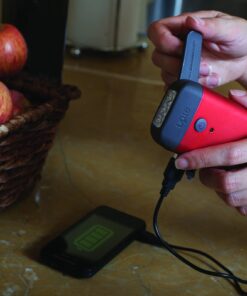 Eton American Red Cross Crank-Powered Clipray Clip-On Flashlight & Smartphone Charger, Hand Crank, Cherry Red, Commitment to Preparedness Single 15 61NcketMQ2L