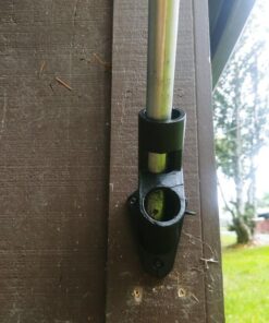 Evergreen Flag Bracket Two-Position 45 and 90 Degree | Cast Iron | Black | Hardware Incl | Outdoor Home and Garden Décor | Residential or Commercial | Wood Metal Plastic Pole - Not Included | 23 61NdiIN1c0L