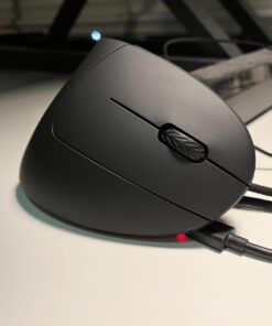 Vassink Ergonomic Mouse, Rechargeable Wireless Mouse, 2.4GHz Rechargeable Wireless Vertical Optical Mice with USB Receiver, 6 Buttons, 800/1200/1600 DPI, for Laptop, PC, Computer Black 37 61Neke0I2GL