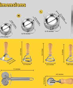 Alternative view of Ravioli Cutter, Dumpling Maker Kit, Set of 15-Empanadas Press, Pasta Cutter Wheel and Silicone Baking Mat for Ravioli, Pierogi, Empanadas, Calzones