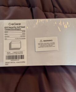 CREGEAR #10 Envelopes Self Seal Security Tinted Envelopes (110Ct) for Privacy & Business, Peel and Seal, NO Window, Letter Size 4-1/8 x 9-1/2 Inches, 24 LB, White 110 56 61NfsPPhHyL