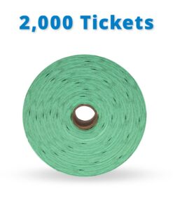 Indiana Ticket CO. 2,000 Green Raffle Tickets Double Roll, 50/50 Raffle Tickets, Tickets for Events, Carnivals, Door Prizes, Drinks and More 10 61NgmwuaXiL