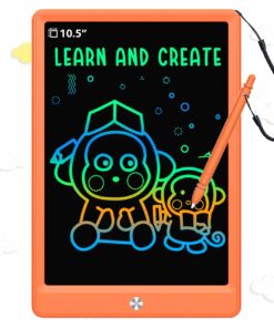 LCD Writing Tablet Doodle Board, Colorful Drawing Pad, Electronic Drawing Tablet, Drawing Pads,Travel Gifts for Kids Ages 3 4 5 6 7 8 Year Old Girls Boys (10.5 inch, Orange) 10.5 inch 8 61NiW8Z45L
