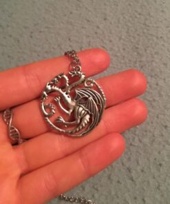 Ali Game of Thrones Inspired Targaryen Silver Color Pendant Costume Necklace 13 61NjYUYa4jL