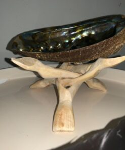 New Age Smudges & Herbs® 5 - 6 inches Premium Natural Abalone Shell &Wooden Stand~ Smudging, Cleansing Home, Meditation, Incense Holder, Home Décor, 100% Natural & Sustainable. 40 61NkHhocFoL 2