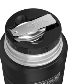THERMOS Stainless King Vacuum-Insulated Food Jar with Spoon, 16 Ounce, Matte Black 26 61NksJaCvL