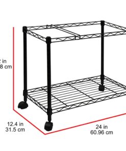 Oceanstar Portable 1-Tier Metal Rolling File Cart, Black,24 in 26 61NmyYIYL9L