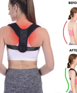 ZinMark Therapy Magnetic Posture Corrector Shoulder Support, Back Brace Belt-Full Spine and Back Pain Relief with Magnets-for Women and Men More Durable & Comfortable - M Black II 7 61NnKZRpqwL