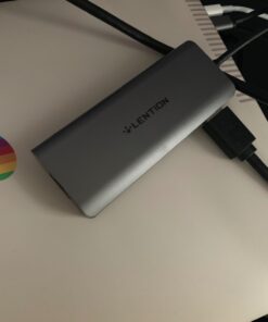 LENTION USB C Hub with 4K HDMI, SD Card Reader, 2 USB 3.0, Type C Charging & Ethernet Compatible 2023-2016 MacBook Pro, New Mac Air/Surface/Steam Deck, More, Stable Driver Adapter (CB-C68, Space Gray) 25 61NpqcABkEL