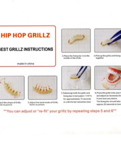 LuReen 14k Gold 6 Teeth Grillz Hip Hop Joker Diamond Top & Bottom Teeth Caps Grillz Set for Teeth Rapper Halloween Costume Cosplay Silver 13 61NqqnGmy0L