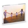 HESIN Acrylic Photo Frame 6 by 8 inch Double Sided Frameless Picture Frame Magnetic Acrylic Block Desktop Photo Display Holder with Gift Box Package Thickness 12+12mm (6"x8") 6"x8" 38 61NsEDkvdXL