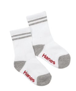 Hanes Boys' Toddler 6-Pack Non Skid EZ Sort Crew Socks 6-9 Months Assorted 2 6 61NsG6j zyL