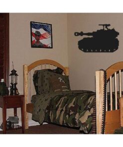 Dailinming PVC Wall Stickers Big Tank Boys Army Military Bedroom Wall Decor Decal 94X46CM