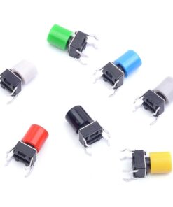 Cylewet 35Pcs 6×6×9mm Tactile Tact Push Button Switch Micro Switch Touch Switch with Button Caps of 7 Color for Arduino (Pack of 35) CYT1052 13 61Nsl3jt6ML